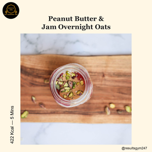 Peanut Butter Jam Over Night Oats