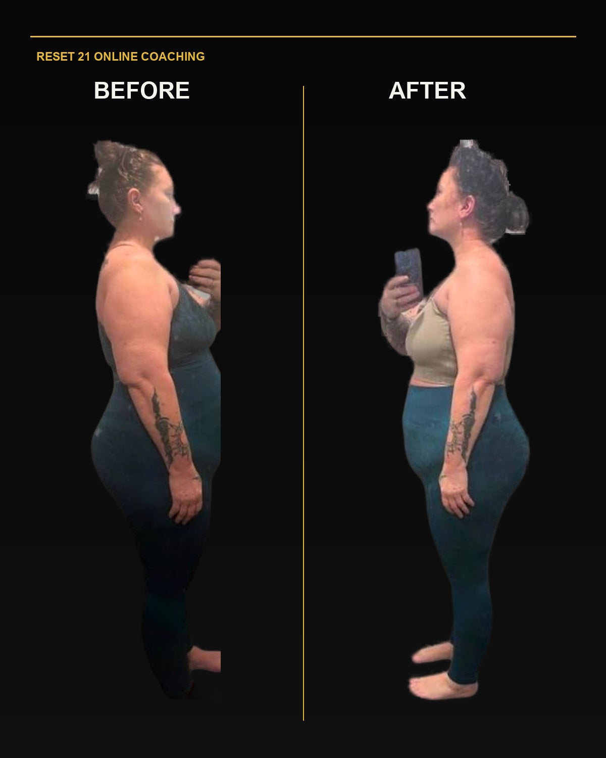 Finished Reset 21 side-view before-and-after transformation design